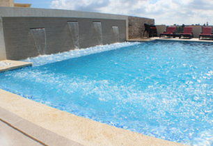 View to the pool